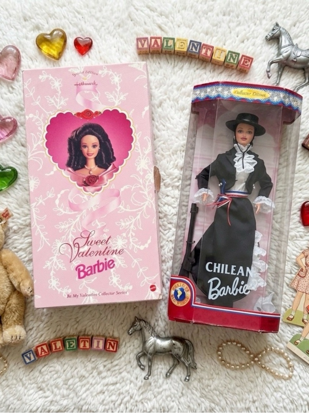 Sweet Valentine Barbie and Chilean Barbie Bundle